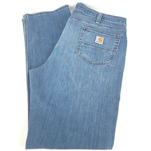 Carhartt Denim Flex Jeans Mens 40x34 Faded Workwear Straight Relaxed Classic Fit